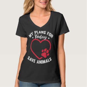 Animals Over People Animal Activist Rescue Conserv T-Shirt