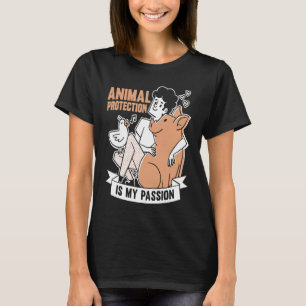 Animals Over People Animal Activist Rescue Conserv T-Shirt