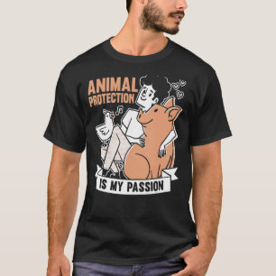 Animals Over People Animal Activist Rescue Conserv T-Shirt