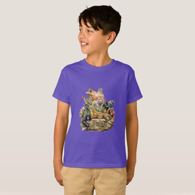 Animals park kids t-shirt for boy  (Front Full)