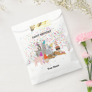 Animals Partying - Animals at Birthday Party Favour Bags