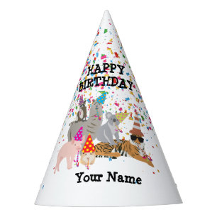 Animals Partying - Animals at Birthday Party Hat