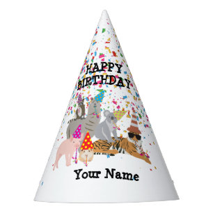 Animals Partying - Animals at Birthday Party  Party Hat