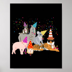 Animals Partying Cute Animals Having A Party _1  Poster