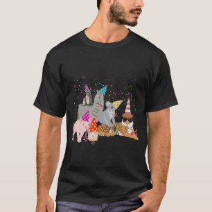 Animals Partying - Cute Animals Having a Party T-Shirt