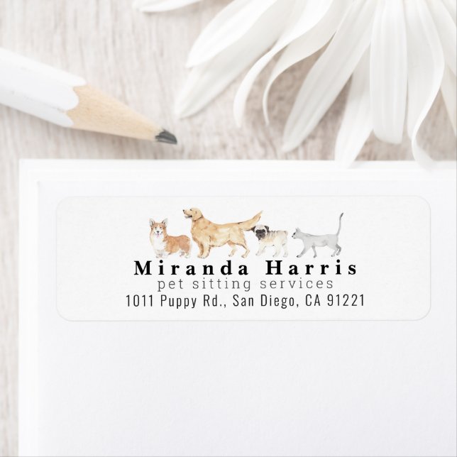 Animals Pet Sitter Dog Walker Return Address (Insitu)