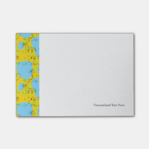 Animals playing baby pattern background post-it notes