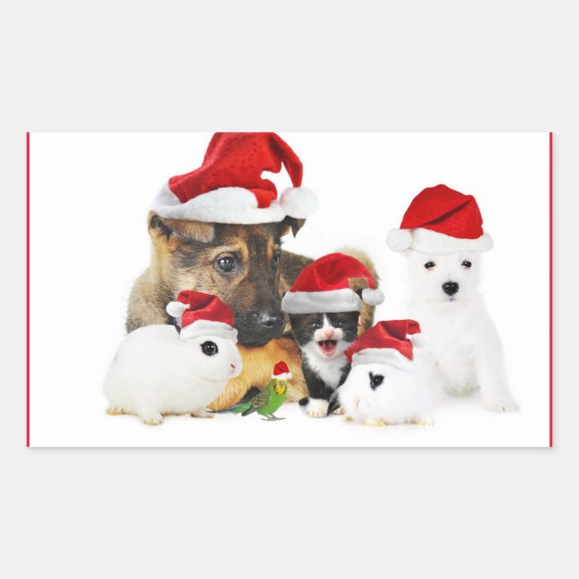 Animals Rectangular Sticker (Front)