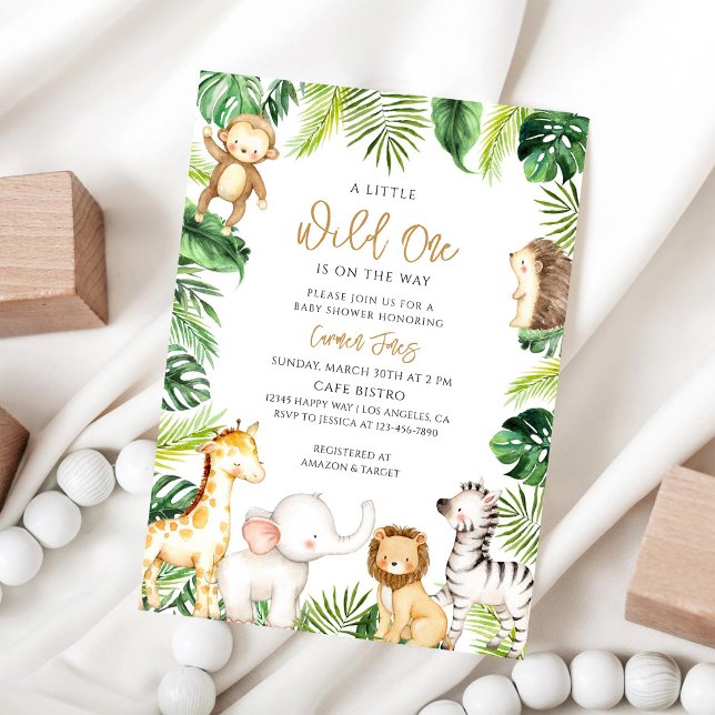 Animals Safari Baby Shower Invitation (Creator Uploaded)