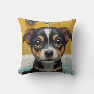 Animals Taking a Bath Funny Cushion