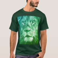 Animals Template Mens Modern T-Shirts Lion Face