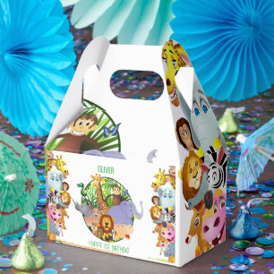 Animals Wild One Jungle greenery safari For kids Favour Box