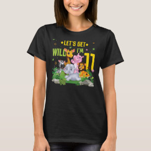 Animals Wildlife 11th Birthday Party A Day At The  T-Shirt