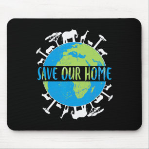 Animals Wildlife Conservation Save Our Home Earth Mouse Pad