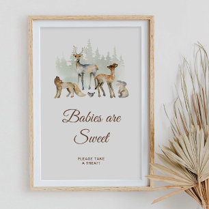 Animals Woodland Babies are Sweet Sign