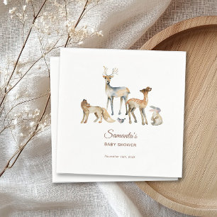Animals Woodland Baby Shower Napkin