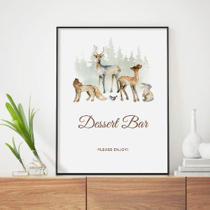 Animals Woodland Dessert Bar Sign