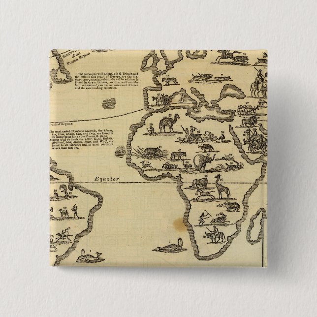 Animals World 15 Cm Square Badge (Front)