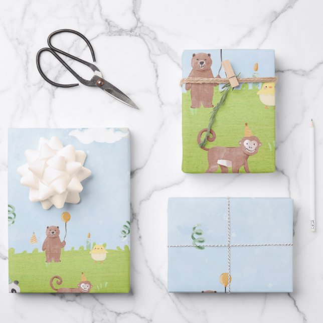 animals  wrapping paper sheet (Front)