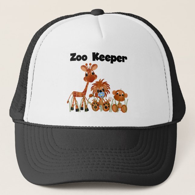 Animals Zoo Keeper Tshirts and Gifts Trucker Hat (Front)