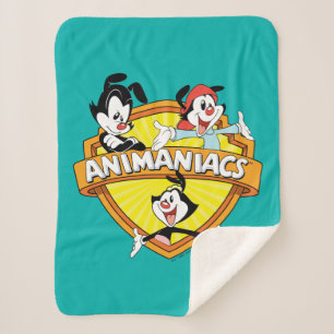 Animaniacs   Warner Brothers & Sister WB Shield Sherpa Blanket