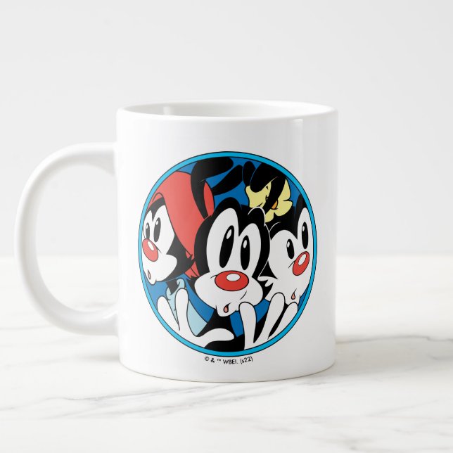 Animaniacs | Warner Siblings Circle Graphic Large Coffee Mug (Left)