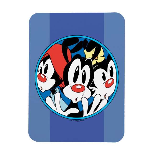 Animaniacs | Warner Siblings Circle Graphic Magnet (Vertical)
