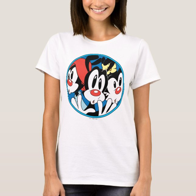Animaniacs | Warner Siblings Circle Graphic T-Shirt (Front)
