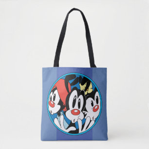 Animaniacs Warner Siblings Circle Graphic Tote Bag