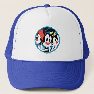 Animaniacs   Warner Siblings Circle Graphic Trucker Hat