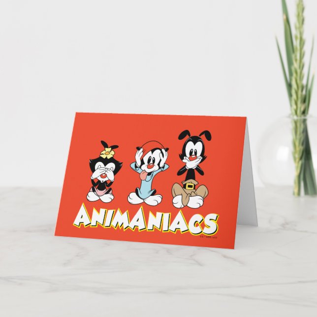 Animaniacs | Warner Siblings "No Evil" Graphic Card (Front)