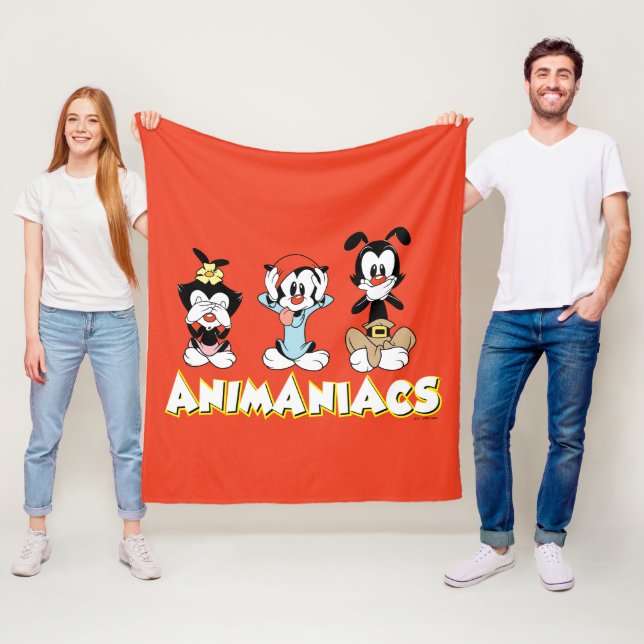 Animaniacs | Warner Siblings "No Evil" Graphic Fleece Blanket (In Situ)
