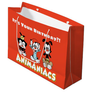 Animaniacs Warner Siblings "No Evil" Graphic Large Gift Bag