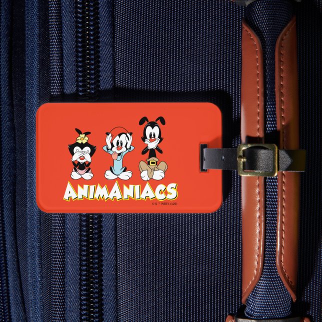 Animaniacs | Warner Siblings "No Evil" Graphic Luggage Tag (Front Insitu 4)