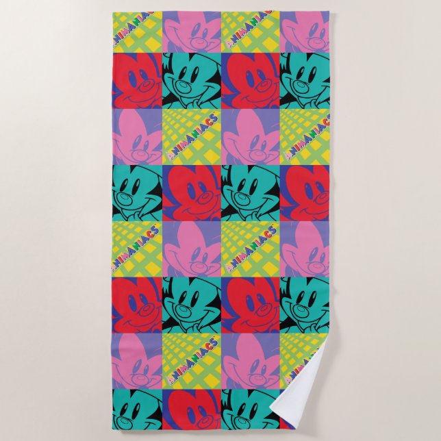 Animaniacs | Warner Siblings Pop Art Graphic Beach Towel (Front)