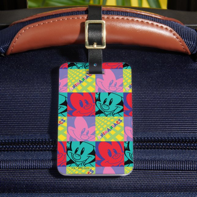 Animaniacs | Warner Siblings Pop Art Graphic Luggage Tag (Front Insitu 2)