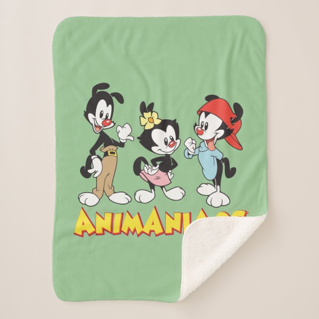 Animaniacs | Yakko, Dot, and Wakko Standing Sherpa Blanket (Front)