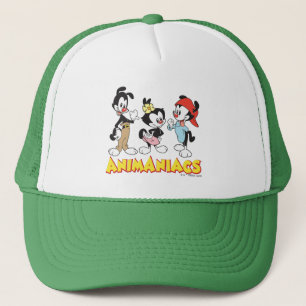 Animaniacs Yakko, Dot, and Wakko Standing Trucker Hat