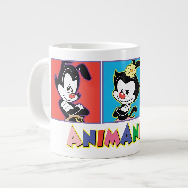 Animaniacs | Yakko, Dot, & Wakko Panel Graphic Large Coffee Mug (Front Left)