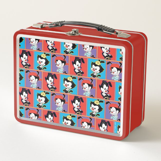 Animaniacs | Yakko, Dot, & Wakko Panel Graphic Metal Lunch Box (Front)