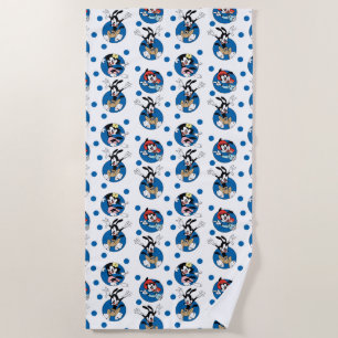 Animaniacs   Yakko, Wakko, & Dot Circle Pattern Beach Towel