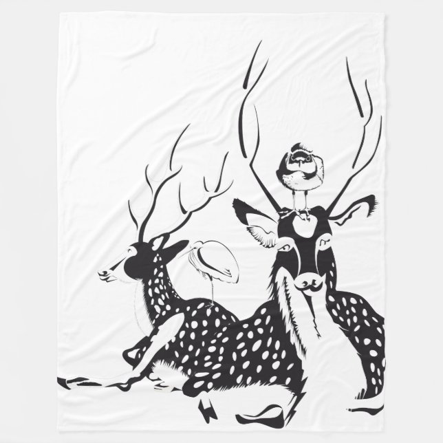 Animate your cover with animals fleece blanket (Front)