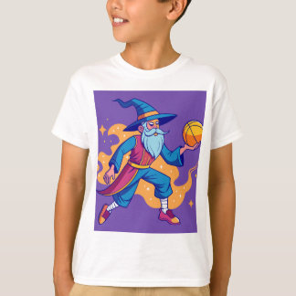 Animated Basketball Wizard (Kids) T-Shirt