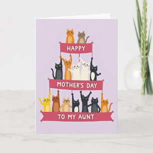 Animated Cats Mothers Day Card