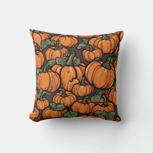 Animated Cute Pumpkin Minimalist Fall Halloween Cushion