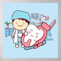 Animated dentist with tooth