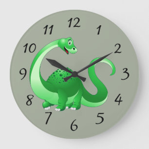Animated Dinosaur Large Clock