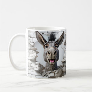 Animated Donkey's Head appears Breaking wall Coffee Mug