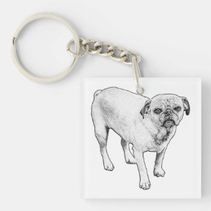 Animated Dotted Dog Keychain For Happy Travels