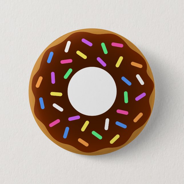 Animated Doughnut  Design 6 Cm Round Badge (Front)